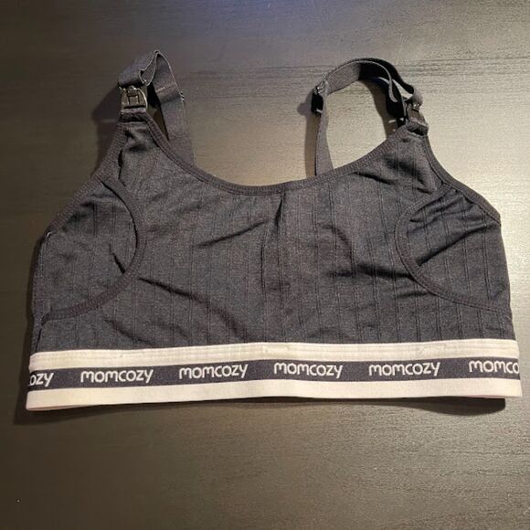 Momcozy Hands-Free Seamless Pumping Bra Nursing Bra Black Medium - Picture 1 of 7